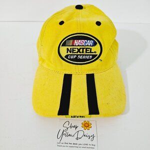 Vintage 2005 NASCAR‎ Nextel Cup Series Yellow Hat Cap Adjustable Octagon《824》A